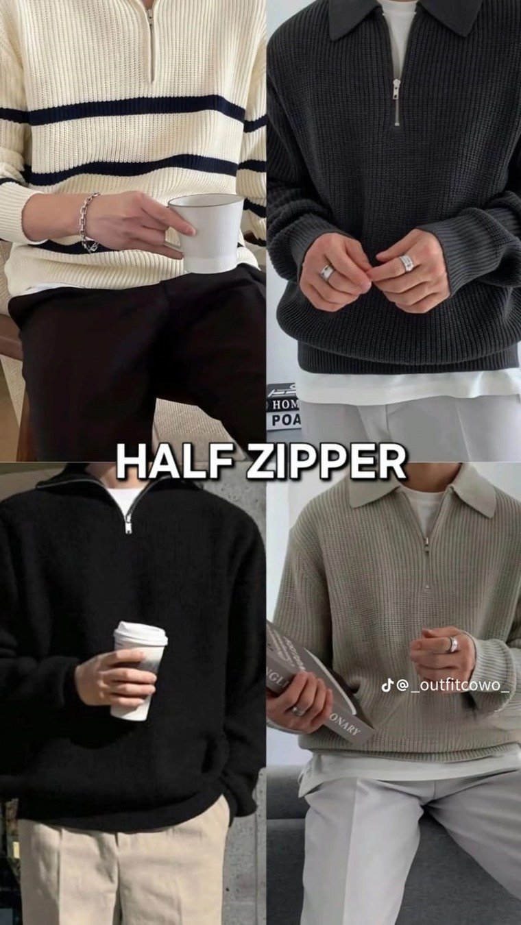 Half Zipper Sweaters: Casual Yet Refined